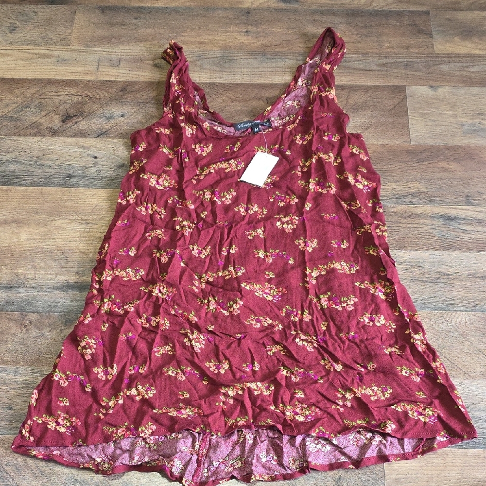 Simply Irresistible Red Floral Tank Top